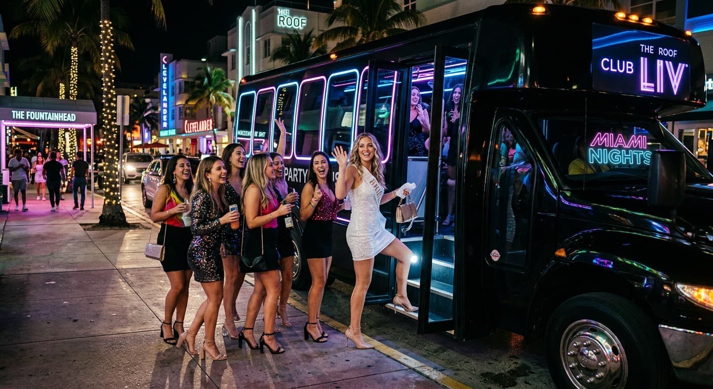 Bachelorette Parties party bus in Fort Lauderdale