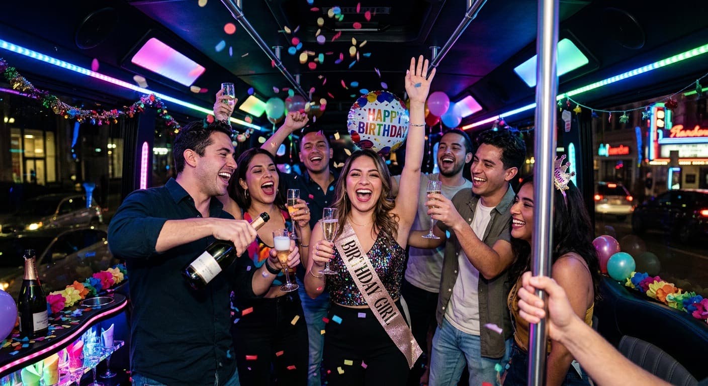 Fort Lauderdale party bus interior